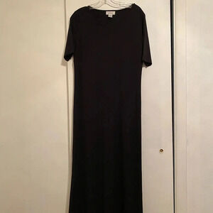 Lord & Taylor Vintage Maxie Black Short Sleeve Flare Dress, Women Size Medium